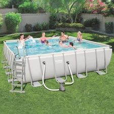 Каркасный бассейн Bestway 56626, 488 х 488 х 122 см., с фильтр-насосом